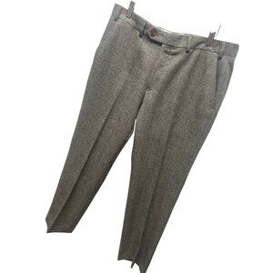 Lauren Ralph Lauren Tailored Trim Fit Light Brown Tweed Wool Pants